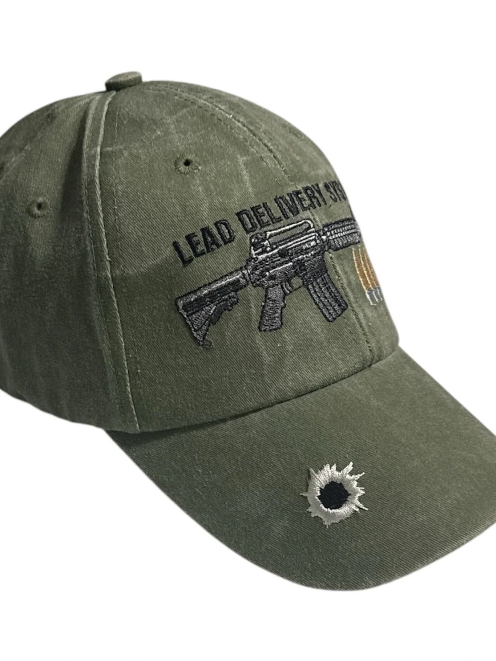Lead Delivery System Embroidered Olive Baseball Cap